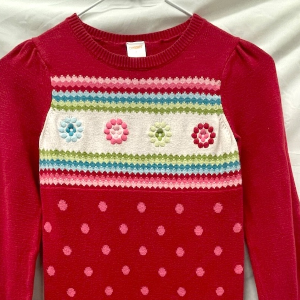Gymboree Red Sweater Dress Long Sleeve Girls Size 7 - Picture 2 of 6